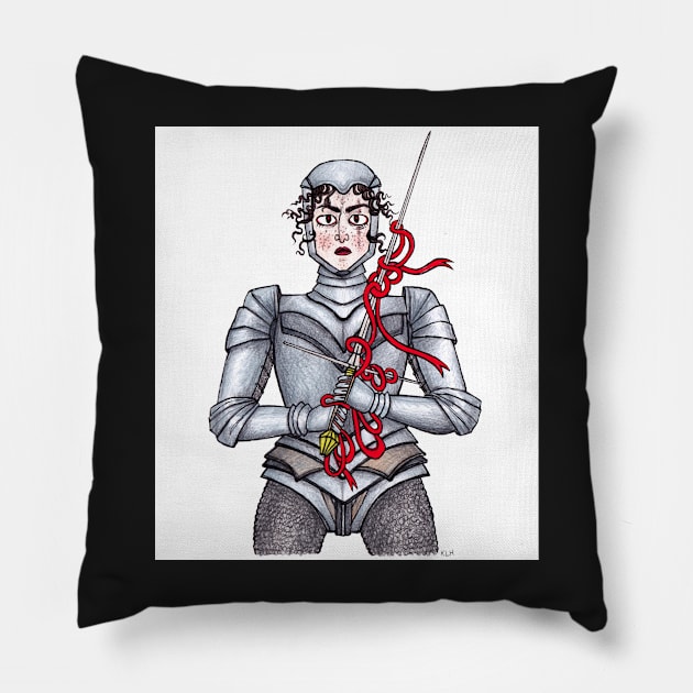 Lady Knight Pillow by sadnettles