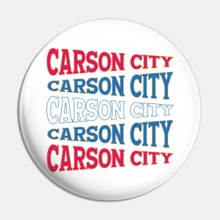 TEXT ART USA CARSON CITY Pin