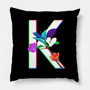 Monogram K neon Pillow