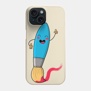 Blue brush Phone Case