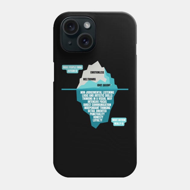 The Autism Iceberg Funny Design for Autistics Phone Case by nathalieaynie