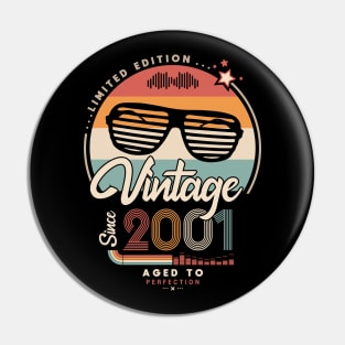 vintage  since 2001 Pin