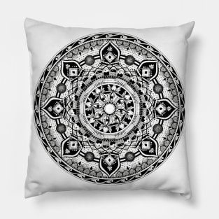 Eye of Watchers II - Black and White - Sunweaver Pillow