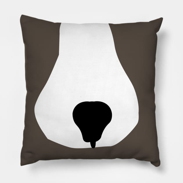 cute dog mouth Pillow by ISFdraw