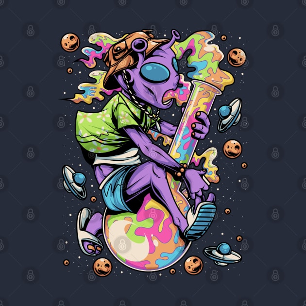 Psychedelic Alien Bong by AngelFlame