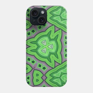 Kaleidoscope of Summer Green Leafs Phone Case