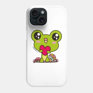 cute frog, kawaii frog cartoon Phone Case