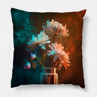 Beautiful flowers in a vase Pillow