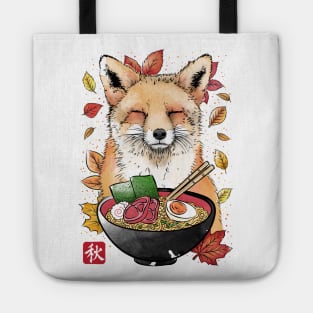 Fox, Leaves and Ramen Tote