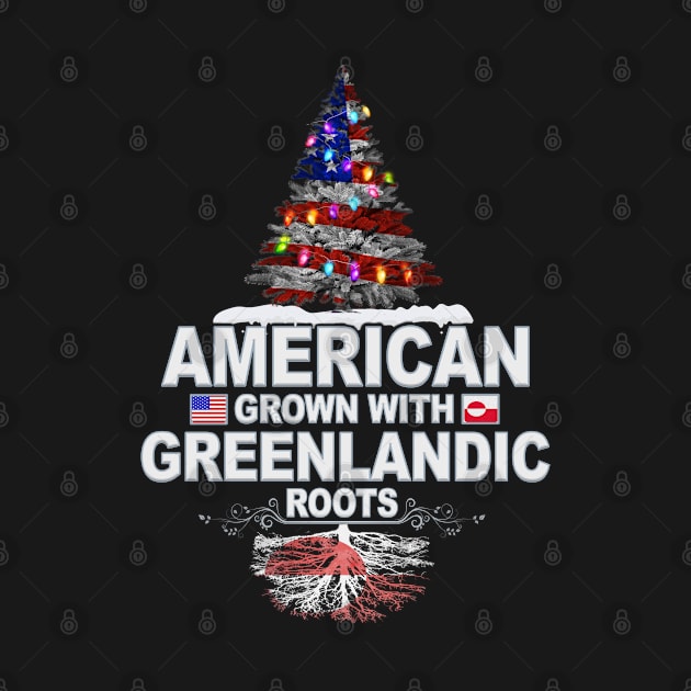 Christmas Tree  American Grown With Greenlandic Roots - Gift for Greenlandic From Greenland by Country Flags