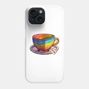 LGBTea gay pride Rainbow Colored Tea Cup Design Phone Case