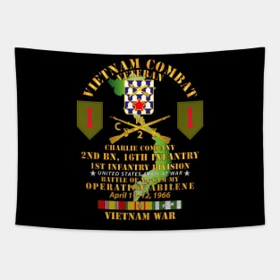 Charlie Co 2nd Bn 16th Inf - 1st ID - Operation Abeline w VN SVC Tapestry