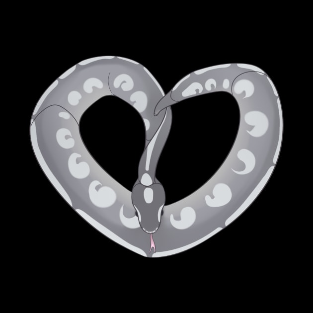 Ball Python Heart (Mystic) by larkspurhearts