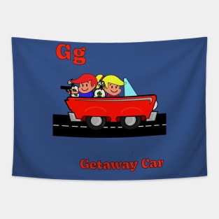 G g is for GETAWAY CAR Tapestry