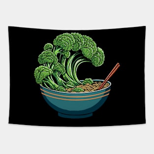 The Great Wave off Broccoli Tapestry