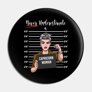 Capricorn Woman Pin