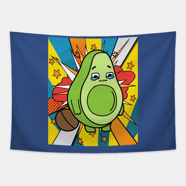 Funny Avocado Fruit Tapestry by flofin