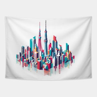 Skyline Tokyo Tapestry