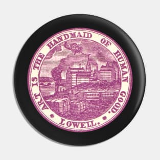 1909 City of Lowell Massachusetts Logo Pin