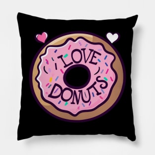 I Love Donuts Pillow