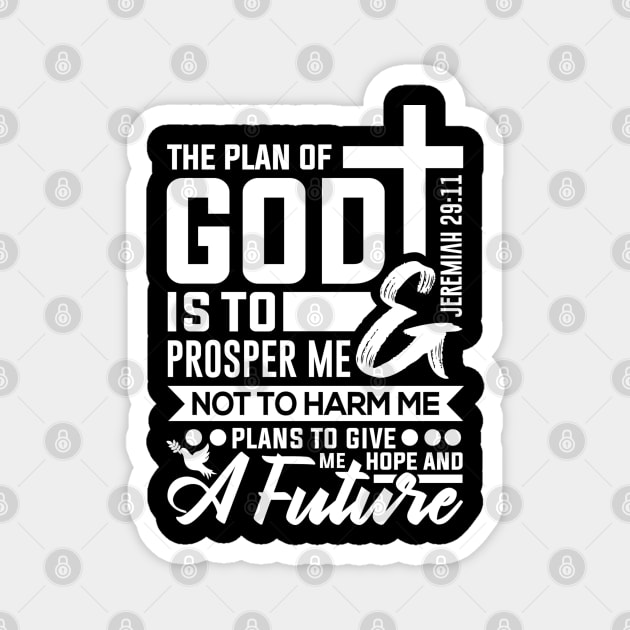 The Plan Of God Jeremiah 29:11 Christian Faith Gift Magnet by Douglas's Store 3