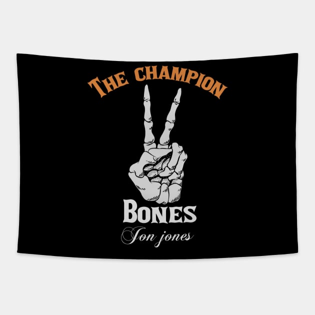 jon jones bones Tapestry by FIFTY CLOTH