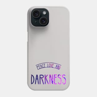 Peace Love and Darkness - Boho Goth - Bohemian Goth, Dark Hippie, Gothic - navy blue, hot pink, neon pink Phone Case