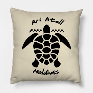 Ari Atoll, Maldives - Swimming with Sea Turtles Pillow