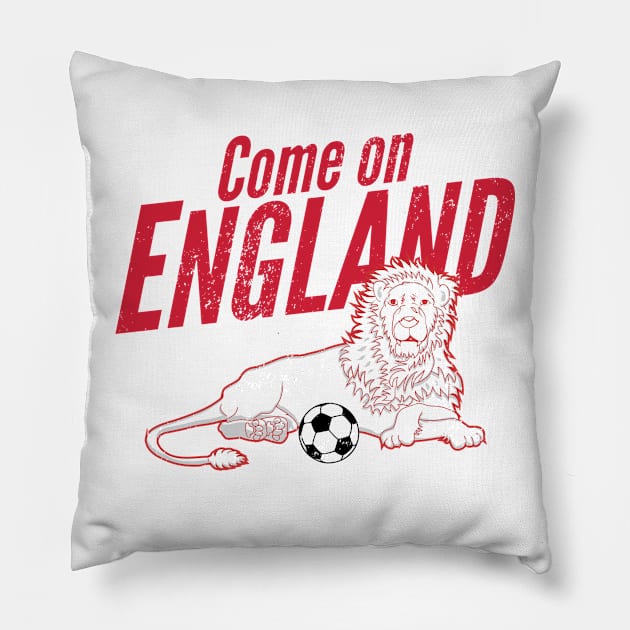 England Soccer Fan Gift Pillow by atomguy