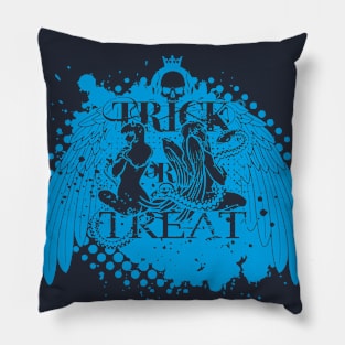 Trick or Treat? - Cyan Pillow