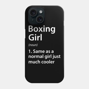 Boxing Girl Definition Phone Case