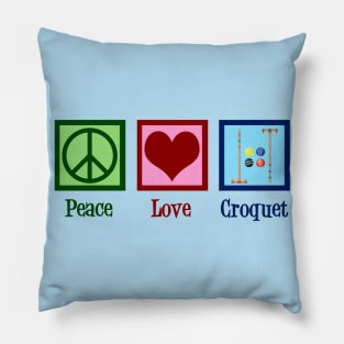 Peace Love Croquet Pillow