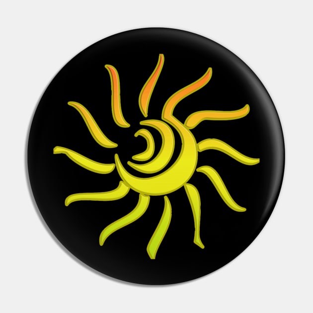 here comes the sun Pin by rclsivcreative