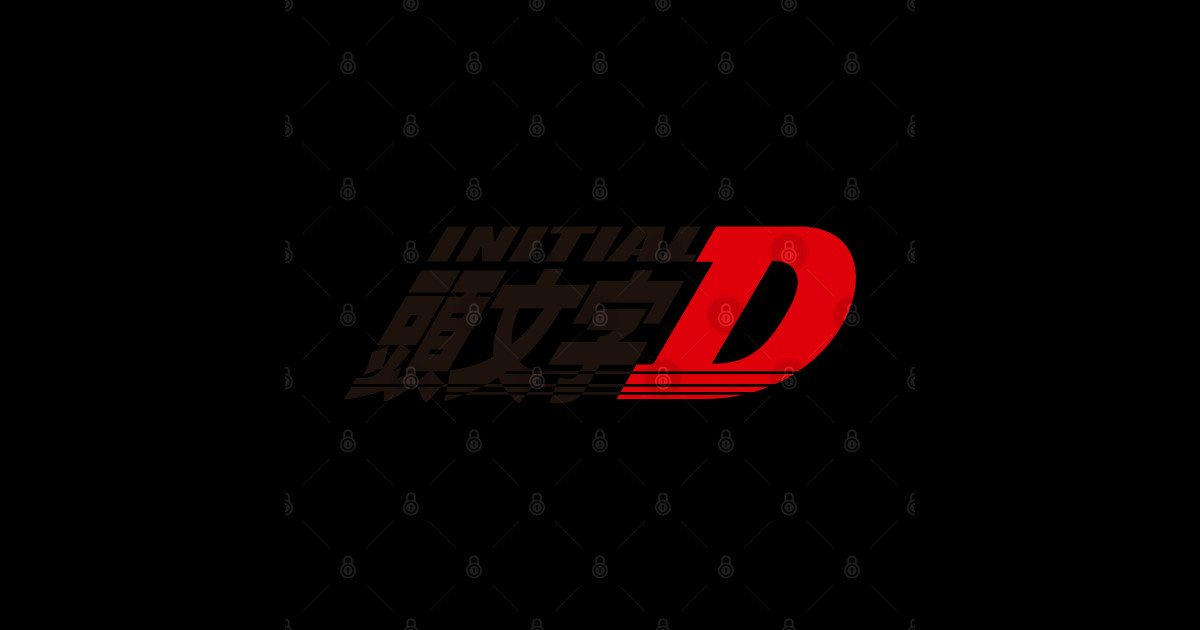 Initial D logo white - Initial D - Tapestry | TeePublic