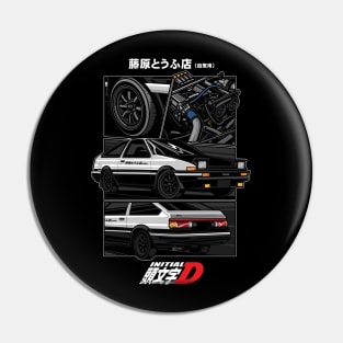 Toyota Ae86 Trueno Initial D Anime version Pin