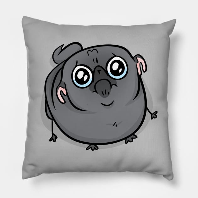 Puggy Pathos Pillow by Inkpug