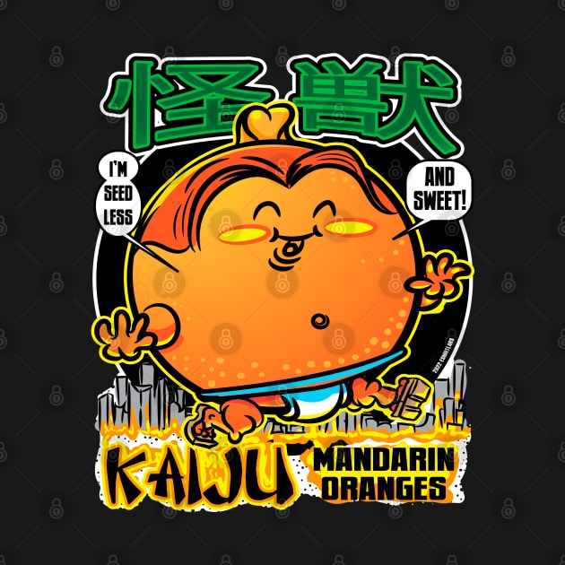 Kaiju Mandarin Orange Cartoon by eShirtLabs