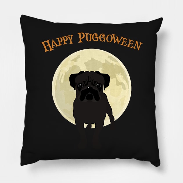 Pug Cute Halloween Design Pillow by RJCatch