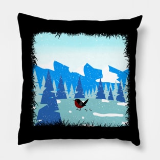 Ice mountain in snow Pillow