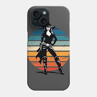 Runway to Ranch: Modern Cowgirl Chic in Silhouette Phone Case