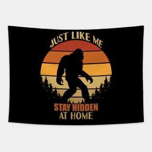 Just like me stay hidden at home - bigfoot social distancing Tapestry