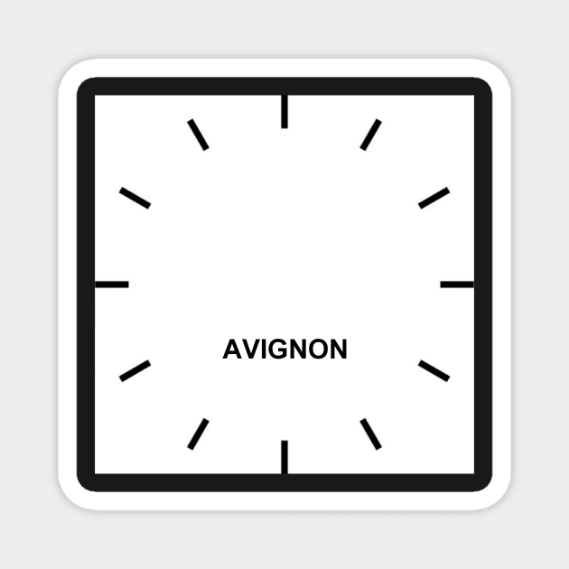 AVIGNON Time Zone Wall clock Magnet by ghjura