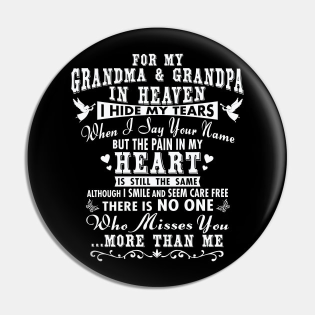 My Grandma and Grandpa in Heaven Pin by The Printee Co