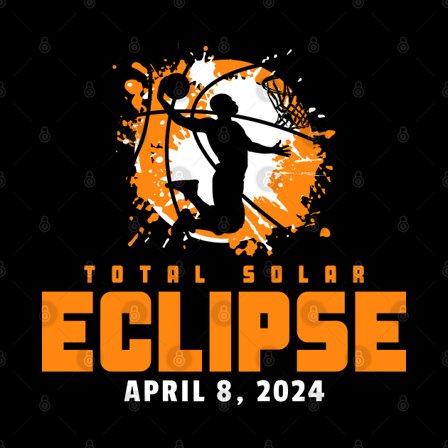 Total Solar Eclipse 2024 Basketball by Etopix