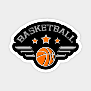 Basketball Logo With Wings Sport Team Magnet