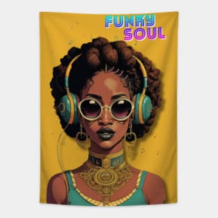 Funky Soul: Vivid Urban Skater Tapestry