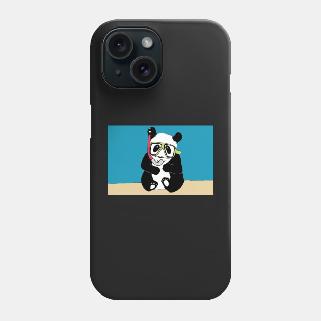 Snorkel Panda Phone Case by JurassicPanda