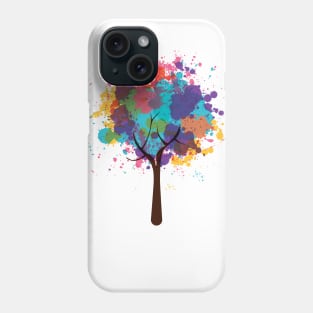 abstract colorful tree life Phone Case