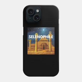 selenophile moon lover definition sticker Phone Case