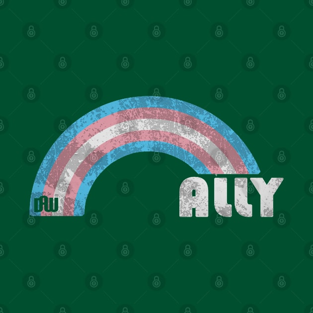 Grunge Transgender Pride - Ally by Daniela A. Wolfe Designs